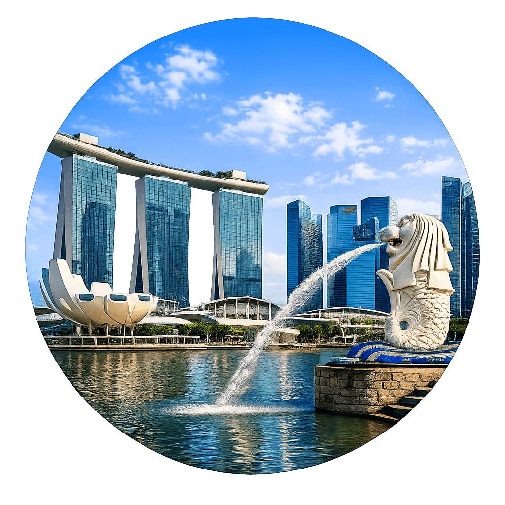 Singapore Monument Marina Bay